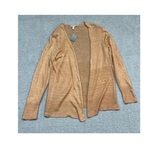 Eileen Fisher Peach Long Sleeve Topper Size L Petite #49398